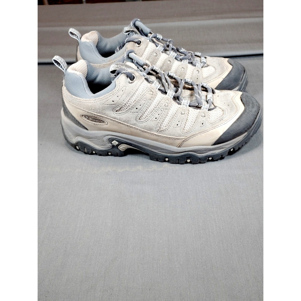 Columbia Women 9 Sawtooth BL3211-915 Tan Gray Hiking Preppy Lace Up Low Top Shoe